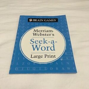 📚3/$35 NEW Brain Games Merriam Webster's Seek A Word Search Large Print Book